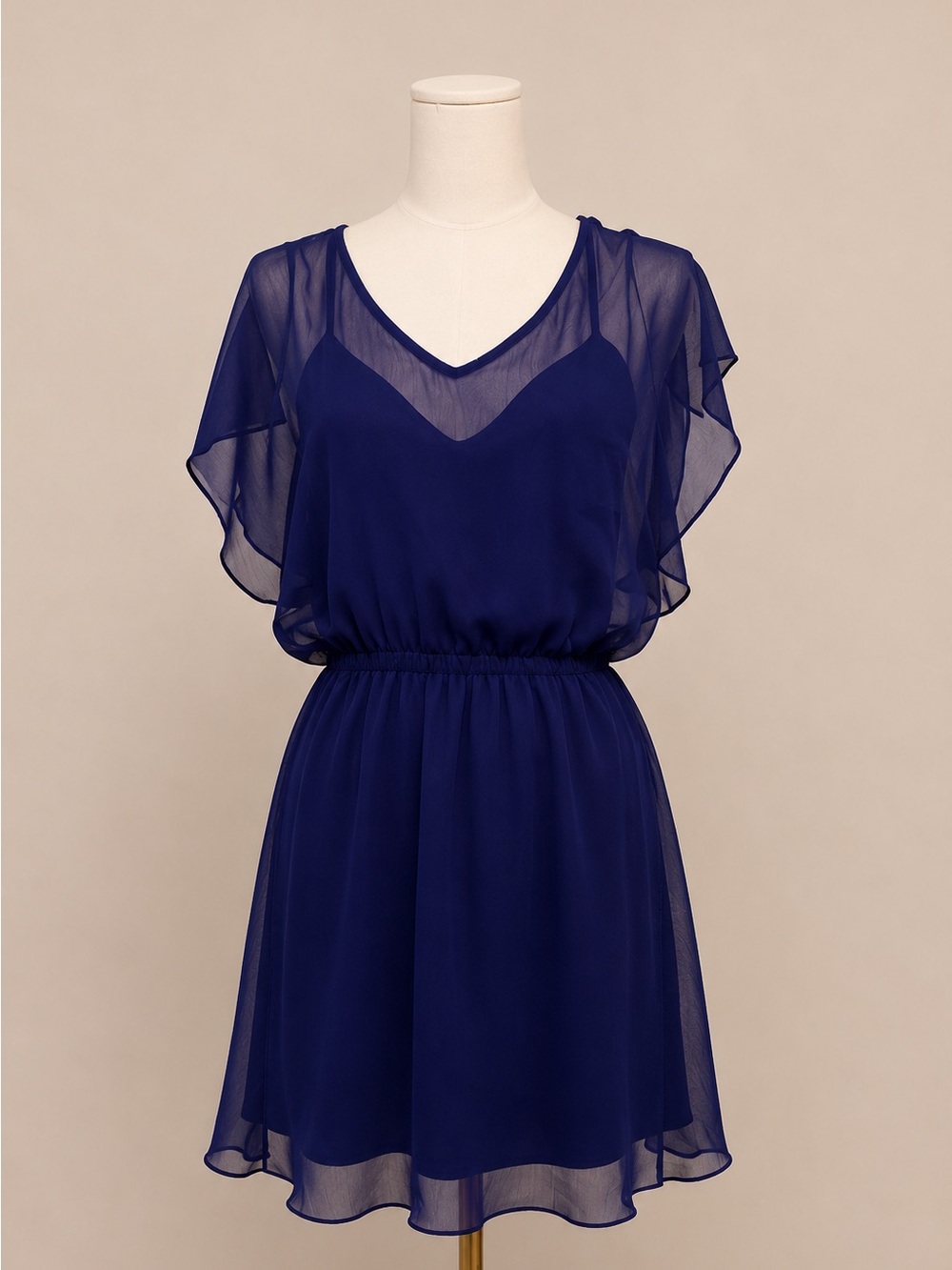 Express Sheer Purple Dress - Size Medium
